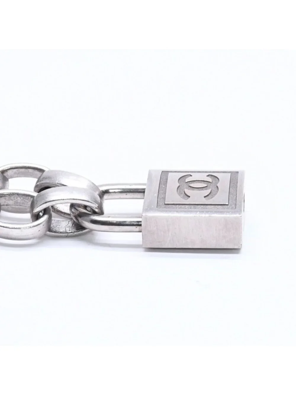 Chanel Necklace Silver Chain CC Logo Metal